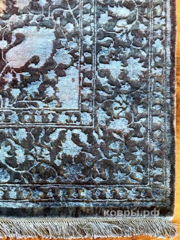 ковер ручной работы Индийский ковер ручной работы из шелка и шерсти Rajkumar (Ражкумар) 2.42x1.7 — фото 4