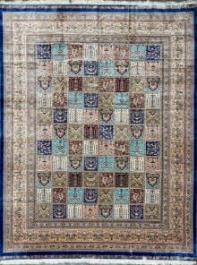 Шелковый Иранский ковер ручной работы Qum (Кум) 4x3