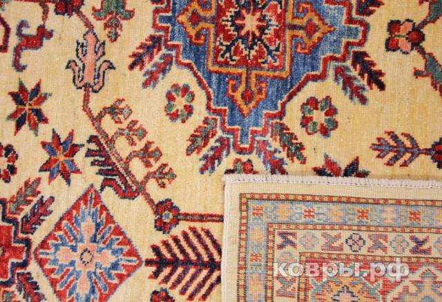 ковер ручной работы Шелковый Афганский ковер ручной работы Kazakh (Казах) 2.62x1.95 — фото 4