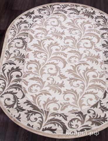 ковер Merinos Valencia Deluxe d327 cream-brown овал — фото 2