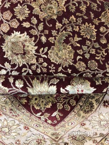 ковер ручной работы Индийский ковер ручной работы из шелка и шерсти Agra (Агра) 3.56x2.59 — фото 3