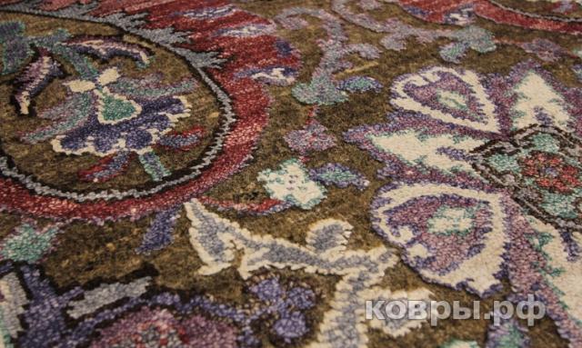 ковер ручной работы Индийский ковер ручной работы из шелка и шерсти Rajkumar (Ражкумар) 2.99x2.43 — фото 4