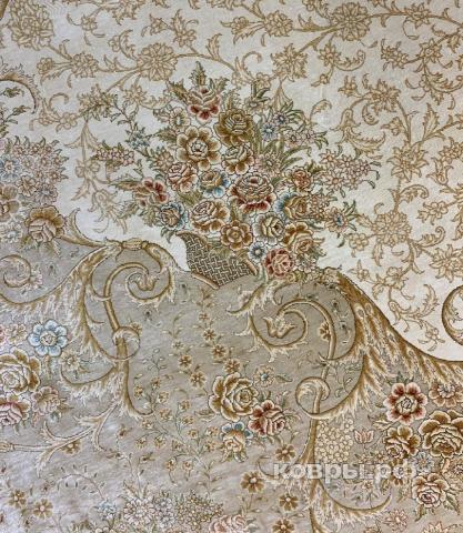 ковер ручной работы Шелковый Китайский ковер ручной работы Hereke (Хереке) 4.33x6.27 — фото 2