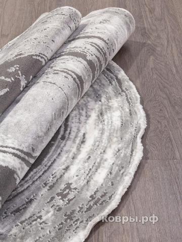 ковер KARMEN HALI SAFIR 00843G GREY / GREY Круг — фото 3