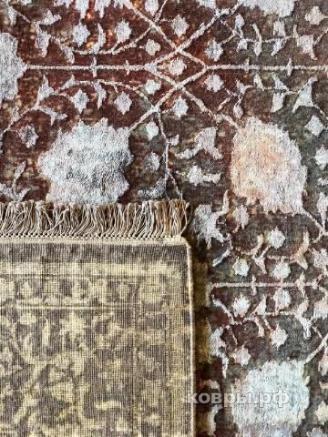 ковер ручной работы Индийский ковер ручной работы из шелка и шерсти Rajkumar (Ражкумар) 2.42x1.7 — фото 5