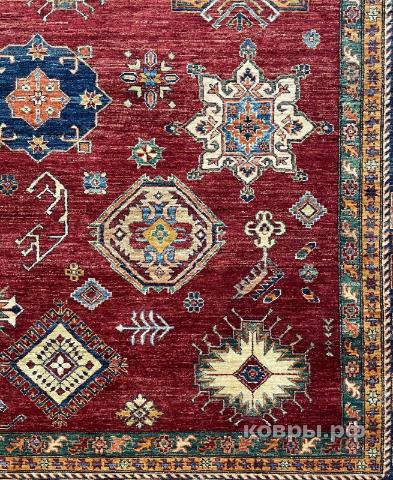 ковер ручной работы Шелковый Афганский ковер ручной работы Kazakh (Казах) 7.07x4.82 — фото 2