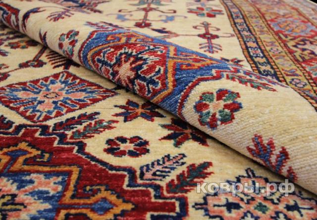 ковер ручной работы Шелковый Афганский ковер ручной работы Kazakh (Казах) 2.62x1.95 — фото 5