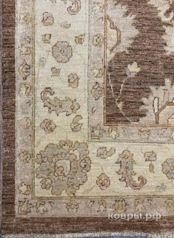 ковер ручной работы Шелковый Афганский ковер ручной работы Сhoubi Ziegler (Чуби зиглер) 3.89x1.96 — фото 4