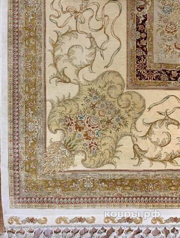 ковер ручной работы Шелковый Китайский ковер ручной работы Hereke (Хереке) 4.33x6.27 — фото 3