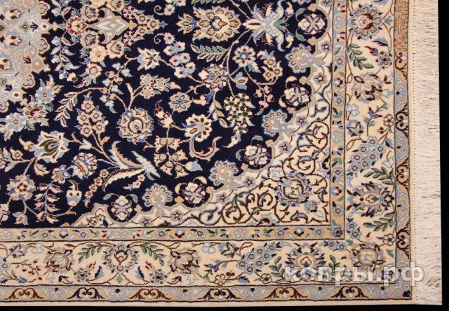 ковер ручной работы Иранский ковер ручной работы из шелка и шерсти Nain (Наин)  1.1x1.89 — фото 2