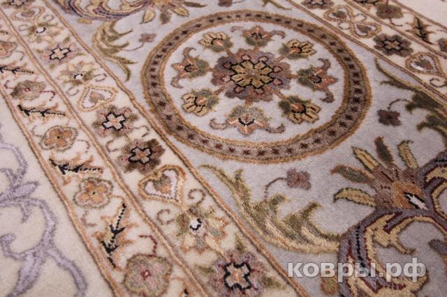 ковер ручной работы Индийский ковер ручной работы из шелка и шерсти Индийский ковер ручной работы из шелка и шерсти 3.75x2.71 3.73x2.72 — фото 4