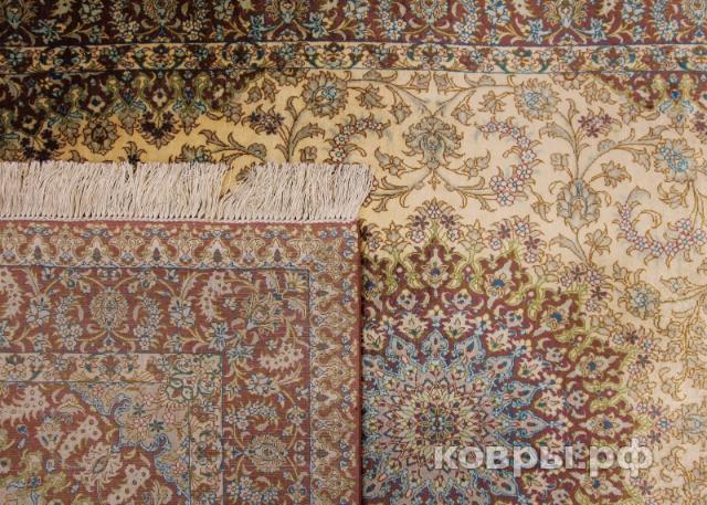 ковер ручной работы Шелковый Иранский ковер ручной работы Qum (Кум) 1.98x1.3 — фото 2