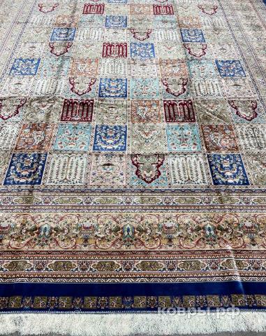 ковер ручной работы Шелковый Иранский ковер ручной работы Qum (Кум) 4x3 — фото 3