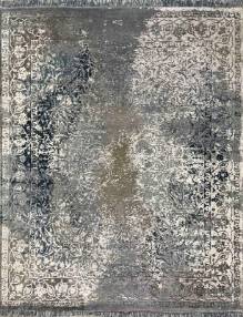 Индийский ковер ручной работы из шелка и шерсти 3x2.43