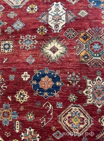 ковер ручной работы Шелковый Афганский ковер ручной работы Kazakh (Казах) 7.07x4.82 — фото 3