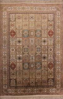 Шелковый Китайский ковер ручной работы 400 lines (400 линий) 1.25x1.75