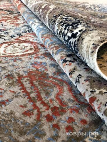 ковер ручной работы Индийский ковер ручной работы из шелка и шерсти 3.07x2.48 — фото 3