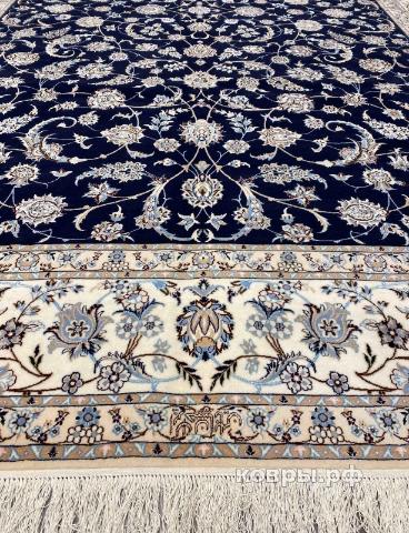 ковер ручной работы Иранский ковер ручной работы из шелка и шерсти Nain (Наин) 3.85x2.6 — фото 3