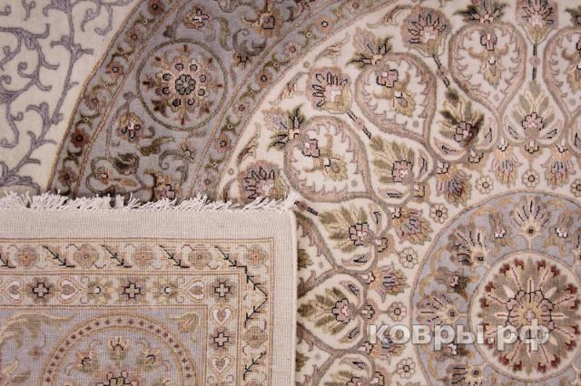 ковер ручной работы Индийский ковер ручной работы из шелка и шерсти Индийский ковер ручной работы из шелка и шерсти 3.75x2.71 3.73x2.72 — фото 5