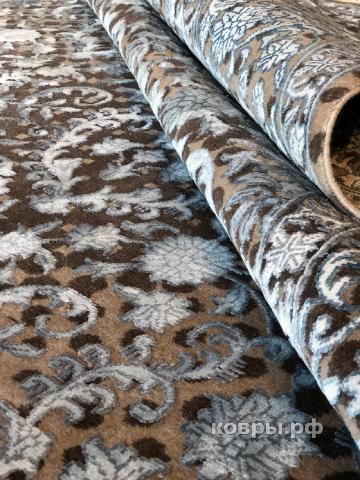 ковер ручной работы Индийский ковер ручной работы из шелка и шерсти 2.96x2.33 — фото 3