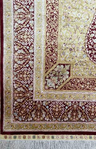 ковер ручной работы Шелковый Китайский ковер ручной работы Hereke (Хереке)  2.5x1.57 — фото 2