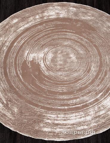 ковер KARMEN HALI SAFIR 00843A BROWN / BROWN Круг — фото 2