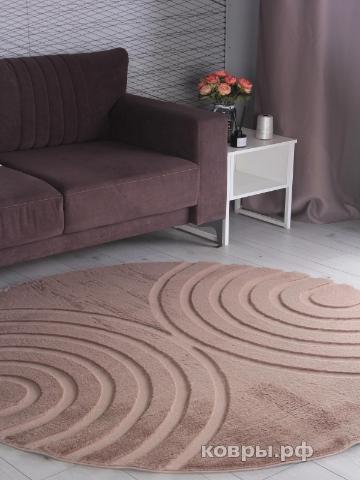 ковер Ковер PIXEL RABBIT CARVING PX4005 BROWN / BROWN Круг — фото 4