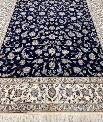 ковер ручной работы Иранский ковер ручной работы из шелка и шерсти Nain (Наин) 3.85x2.6 — фото 4