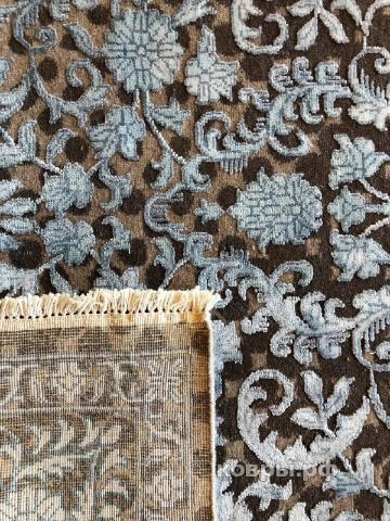 ковер ручной работы Индийский ковер ручной работы из шелка и шерсти 2.96x2.33 — фото 4