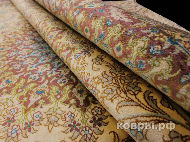 ковер ручной работы Шелковый Иранский ковер ручной работы Qum (Кум) 1.98x1.3 — фото 4