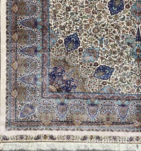 ковер ручной работы Шелковый Иранский ковер ручной работы Qum (Кум) 3.5x2.5 — фото 2