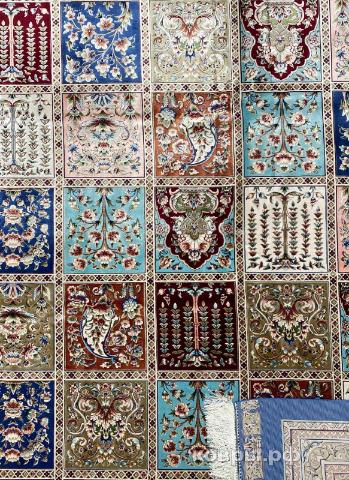 ковер ручной работы Шелковый Иранский ковер ручной работы Qum (Кум) 4x3 — фото 5