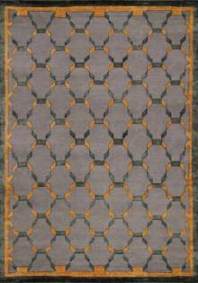 Индийский ковер ручной работы из шелка и шерсти 3.92x3.01