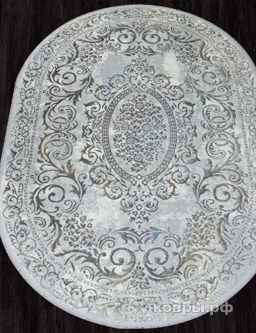 ковер ALPIN SAHARA 00766A GREY HB / L.BLUE FDY Овал — фото 2