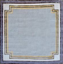 Индийский ковер ручной работы из шелка и шерсти 4.03x4.03