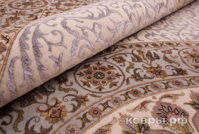 ковер ручной работы Индийский ковер ручной работы из шелка и шерсти Индийский ковер ручной работы из шелка и шерсти 3.75x2.71 3.73x2.72 — фото 7