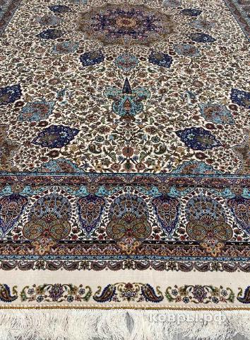 ковер ручной работы Шелковый Иранский ковер ручной работы Qum (Кум) 3.5x2.5 — фото 3