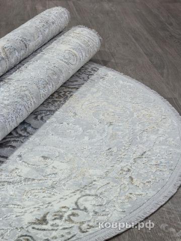 ковер ALPIN SAHARA 00766A GREY HB / L.BLUE FDY Овал — фото 3