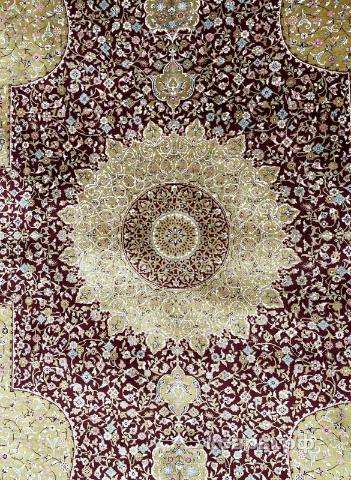 ковер ручной работы Шелковый Китайский ковер ручной работы Hereke (Хереке)  2.5x1.57 — фото 3