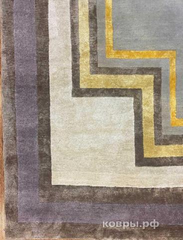 ковер ручной работы Индийский ковер ручной работы из шелка и шерсти 4.03x4.03 — фото 2