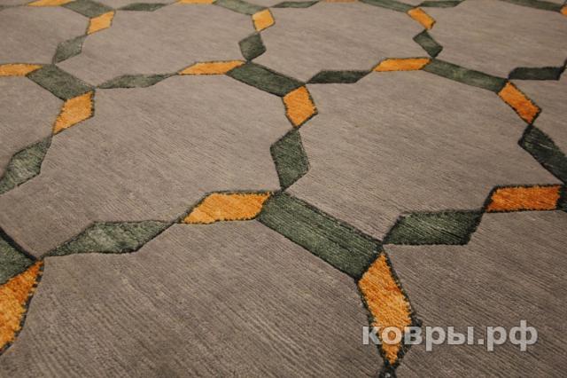 ковер ручной работы Индийский ковер ручной работы из шелка и шерсти 3.92x3.01 — фото 3