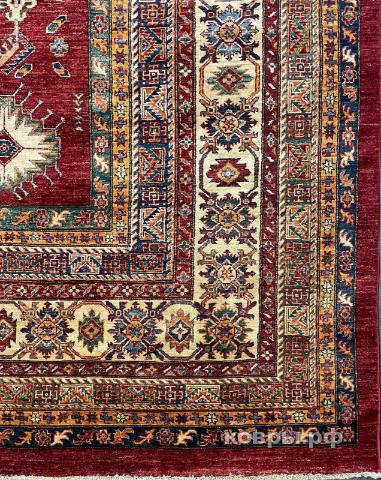 ковер ручной работы Шелковый Афганский ковер ручной работы Kazakh (Казах) 7.07x4.82 — фото 7