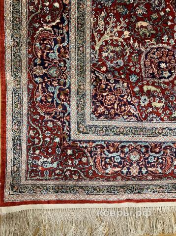 ковер ручной работы Шелковый Китайский ковер ручной работы 400 lines (400 линий) 1.25x1.85 — фото 2