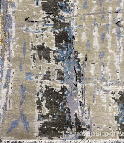 ковер ручной работы Индийский ковер ручной работы из шелка и шерсти 3.73x2.77 — фото 2