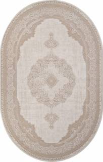 Ковер ROZA SIESTA M029A WHITE / LIGHT BEIGE Овал