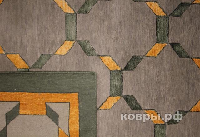 ковер ручной работы Индийский ковер ручной работы из шелка и шерсти 3.92x3.01 — фото 4