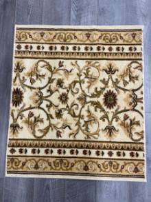 Коврик № 1214,бежевый,шерстяной.размер 0,87 на 1 метр