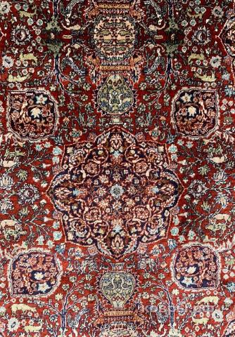 ковер ручной работы Шелковый Китайский ковер ручной работы 400 lines (400 линий) 1.25x1.85 — фото 3