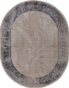 Ковер Ковер PRAGA 06022A TOZ GRI / LACIVERT Овал