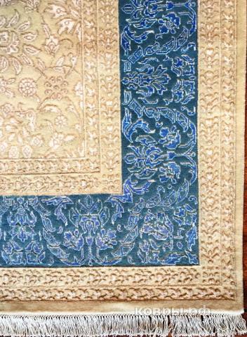 ковер ручной работы Индийский ковер ручной работы из шелка и шерсти Rajkumar (Ражкумар) 3x2.04 — фото 4